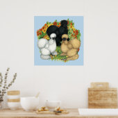 Blumengarten Silkies Poster (Küche)