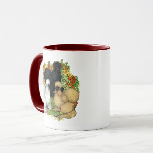 Blumengarten Silkies Tasse (Vorderseite Links)