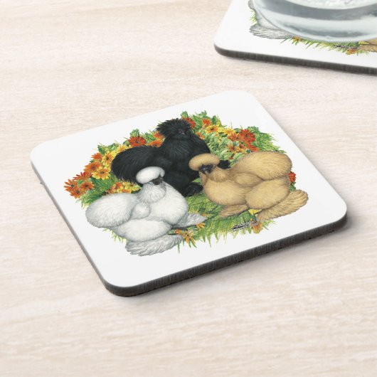 Blumengarten Silkies Untersetzer (Linke Seite)