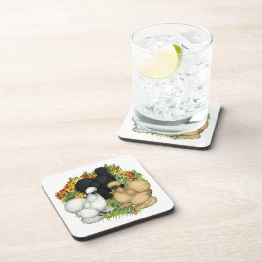 Blumengarten Silkies Untersetzer (Rechte Seite)