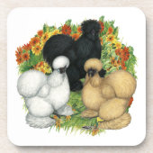 Blumengarten Silkies Untersetzer (Vorderseite)