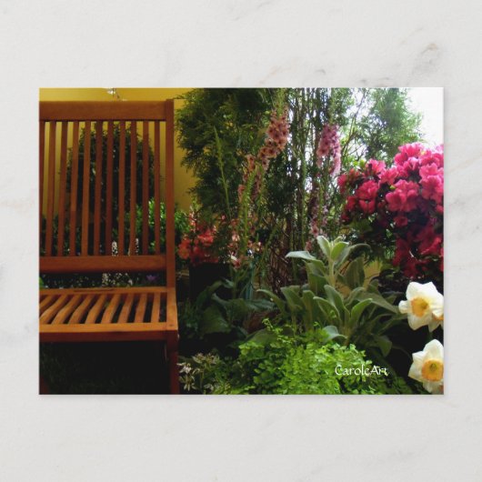 "Blumengarten-Sitzplatz" Karten (Vorderseite)