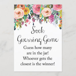 Blumengarten Socken Guessing Game Sign 12x18" Größ Einladung