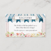 Blumengarten Sommerregister Brautparty Begleitkarte (Vorderseite)