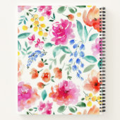 Blumengarten Spiralbuch Notizblock (Rückseite)