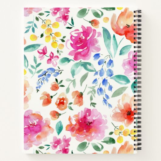 Blumengarten Spiralbuch Notizblock (Rückseite)