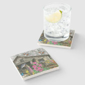 Blumengarten Steinuntersetzer (Seitenansicht)