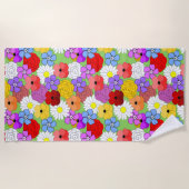 Blumengarten Strandtuch (Vorderseite)