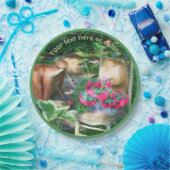 Blumengarten Stuhl Art Personalisiertes Party Pappteller (Party)