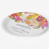 Blumengarten Summer Brautparty Pappteller (Schrägansicht)