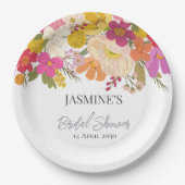 Blumengarten Summer Brautparty Pappteller (Vorderseite)