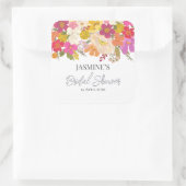 Blumengarten Summer Brautparty Quadratischer Aufkleber (Tasche)