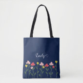 Blumengarten-Tasche, Wilde Blumentasche Tasche (Vorderseite)