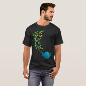 Blumengarten Teekanne T-Shirt (Vorne ganz)