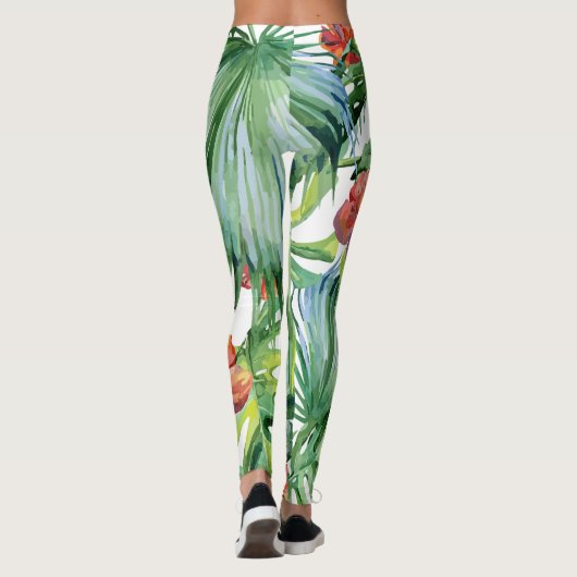 Blumengarten Tropisch Leggings (Rückseite)
