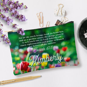 Blumengarten Tulip Bibelschrift Personalisiert Zubehörtasche