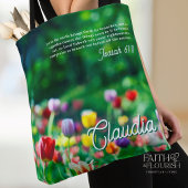 Blumengarten Tulip Bibelschrift Tasche