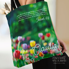 Blumengarten Tulip Bibelschrift Tasche