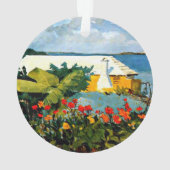 Blumengarten und Bungalow von Winslow Homer, Ornament (Rückseite)