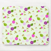 Blumengarten und Dragonfly-Maus-Pad Mousepad (Vorne)