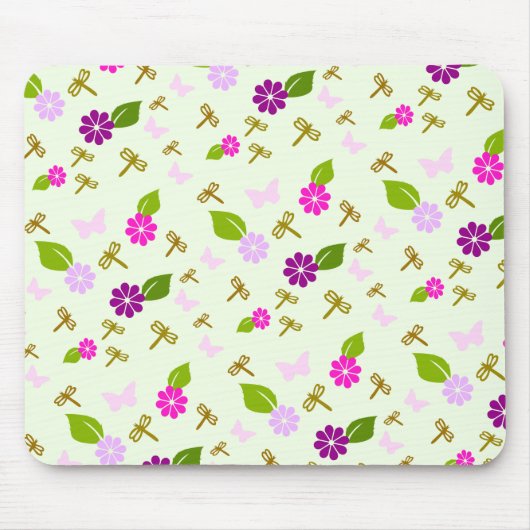 Blumengarten und Dragonfly-Maus-Pad Mousepad (Vorne)