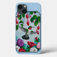 Blumengarten und Hummingbirds Blue