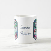 Blumengarten und Hummingbirds Blue Kaffeetasse (Mittel)
