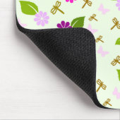 Blumengarten und Libellen Blumen-Mauspad Mousepad (Ecke)