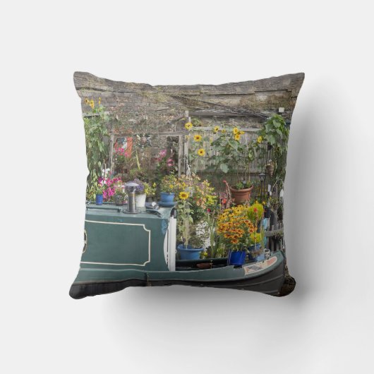 Blumengarten und schmales Boot Kissen (Rückseite)