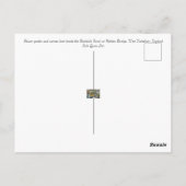 Blumengarten und schmales Boot Postkarte (Rückseite)