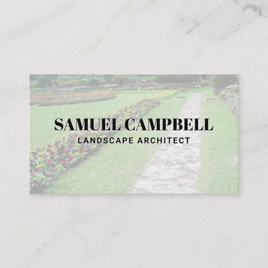Blumengarten und Spazierweg Visitenkarte (Vorderseite)