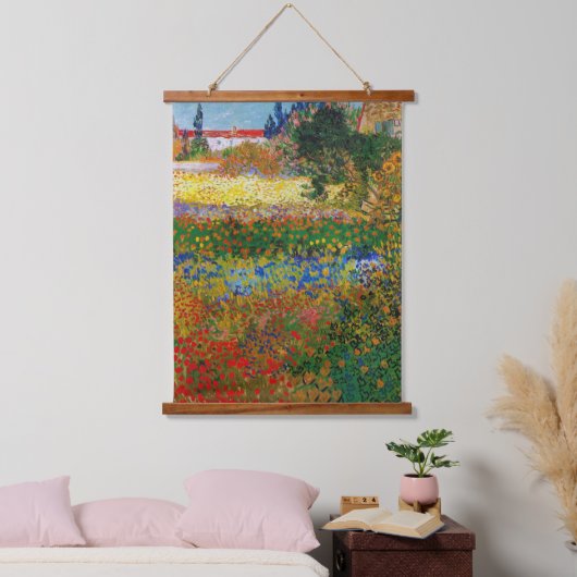Blumengarten, Van Gogh Wandteppich Mit Holzrahmen (Schlafzimmer)