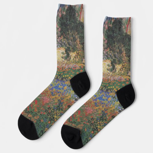 Blumengarten - Vincent van Gogh Socken (Linkes Detail)