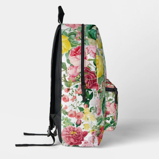 Blumengarten Vintager Frühlingsgarten Rose Bedruckter Rucksack (Links)