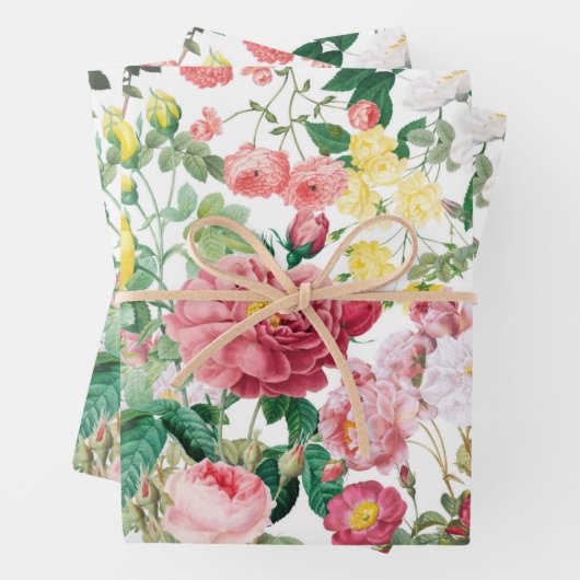 Blumengarten Vintager Frühlingsgarten Rose Geschenkpapier Set (Beispiel)