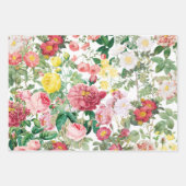 Blumengarten Vintager Frühlingsgarten Rose Geschenkpapier Set (Vorderseite)