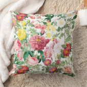 Blumengarten Vintager Frühlingsgarten Rose Kissen (Decke)