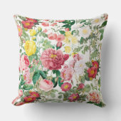 Blumengarten Vintager Frühlingsgarten Rose Kissen (Vorderseite)