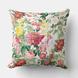 Blumengarten Vintager Frühlingsgarten Rose Kissen