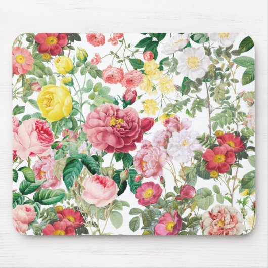 Blumengarten Vintager Frühlingsgarten Rose Mousepad (Vorne)