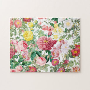 Blumengarten Vintager Frühlingsgarten Rose Puzzle