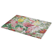 Blumengarten Vintager Frühlingsgarten Rose Schneidebrett (Ecke)