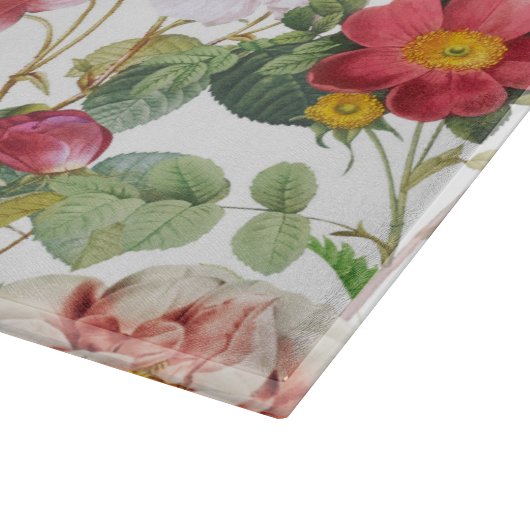 Blumengarten Vintager Frühlingsgarten Rose Schneidebrett (Ecke)