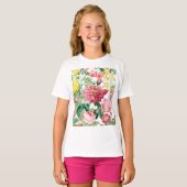 Blumengarten Vintager Frühlingsgarten Rose T-Shirt (Vorne ganz)