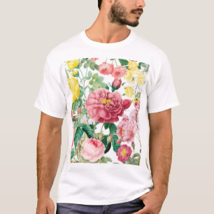Blumengarten Vintager Frühlingsgarten Rose T-Shirt
