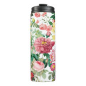 Blumengarten Vintager Frühlingsgarten Rose Thermosbecher (Vorderseite)
