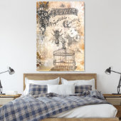Blumengarten Vintages Design auf der Leinwand (Insitu (Schlafzimmer))