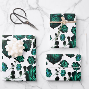 Blumengarten Vintages Muster Geschenkpapier Set