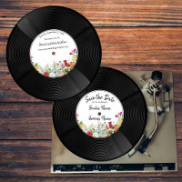 Blumengarten Vinyl-Musikplatte Vintage-Hochzeit
