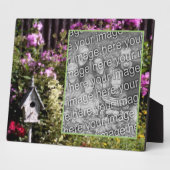 Blumengarten Vogelhaus Gemälde hinzufügen Ihr Foto Fotoplatte (Seite)